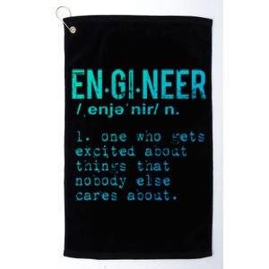 Funny Engineering Meaningful Gift Engineer Definition Gift Platinum Collection Golf Towel