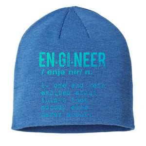 Funny Engineering Meaningful Gift Engineer Definition Gift Sustainable Beanie