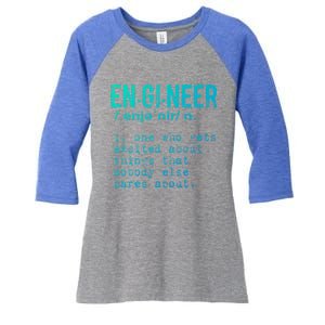 Funny Engineering Meaningful Gift Engineer Definition Gift Women's Tri-Blend 3/4-Sleeve Raglan Shirt