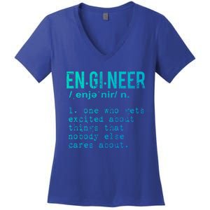 Funny Engineering Meaningful Gift Engineer Definition Gift Women's V-Neck T-Shirt