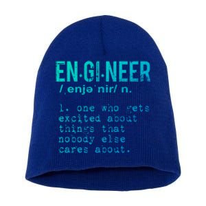 Funny Engineering Meaningful Gift Engineer Definition Gift Short Acrylic Beanie