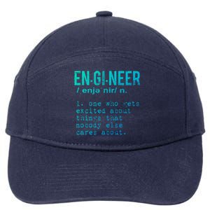 Funny Engineering Meaningful Gift Engineer Definition Gift 7-Panel Snapback Hat