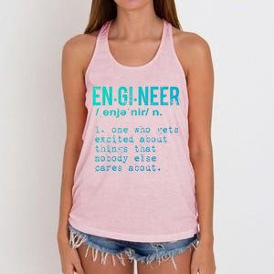 Funny Engineering Meaningful Gift Engineer Definition Gift Women's Knotted Racerback Tank