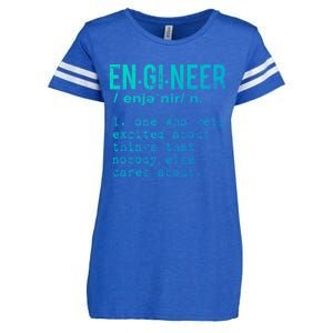 Funny Engineering Meaningful Gift Engineer Definition Gift Enza Ladies Jersey Football T-Shirt