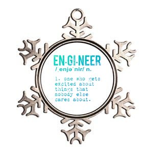 Funny Engineering Meaningful Gift Engineer Definition Gift Metallic Star Ornament