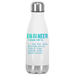 Funny Engineering Meaningful Gift Engineer Definition Gift Stainless Steel Insulated Water Bottle