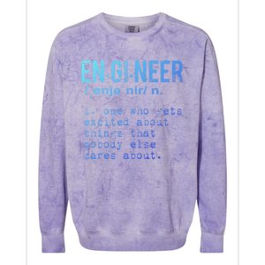 Funny Engineering Meaningful Gift Engineer Definition Gift Colorblast Crewneck Sweatshirt