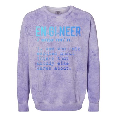 Funny Engineering Meaningful Gift Engineer Definition Gift Colorblast Crewneck Sweatshirt