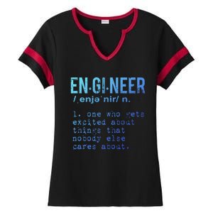 Funny Engineering Meaningful Gift Engineer Definition Gift Ladies Halftime Notch Neck Tee