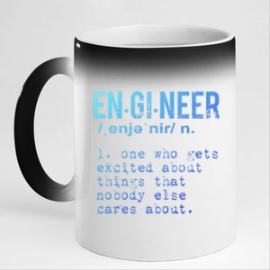 Funny Engineering Meaningful Gift Engineer Definition Gift 11oz Black Color Changing Mug