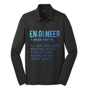 Funny Engineering Meaningful Gift Engineer Definition Gift Silk Touch Performance Long Sleeve Polo