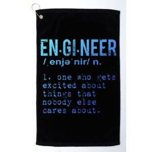 Funny Engineering Meaningful Gift Engineer Definition Gift Platinum Collection Golf Towel