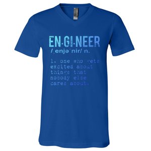 Funny Engineering Meaningful Gift Engineer Definition Gift V-Neck T-Shirt