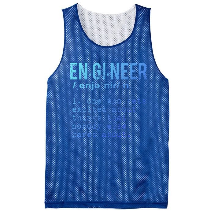 Funny Engineering Meaningful Gift Engineer Definition Gift Mesh Reversible Basketball Jersey Tank