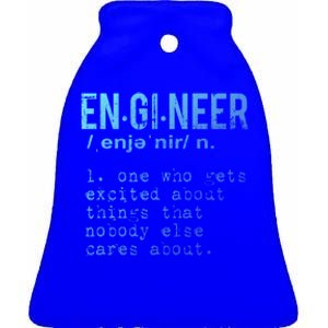 Funny Engineering Meaningful Gift Engineer Definition Gift Ceramic Bell Ornament