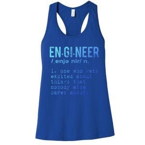 Funny Engineering Meaningful Gift Engineer Definition Gift Women's Racerback Tank