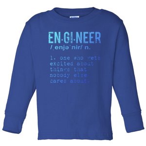 Funny Engineering Meaningful Gift Engineer Definition Gift Toddler Long Sleeve Shirt