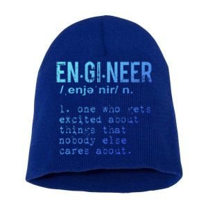 Funny Engineering Meaningful Gift Engineer Definition Gift Short Acrylic Beanie