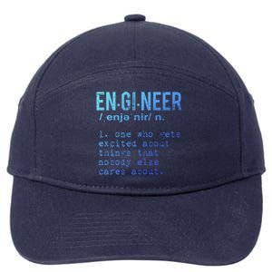 Funny Engineering Meaningful Gift Engineer Definition Gift 7-Panel Snapback Hat