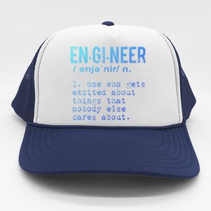 Funny Engineering Meaningful Gift Engineer Definition Gift Trucker Hat