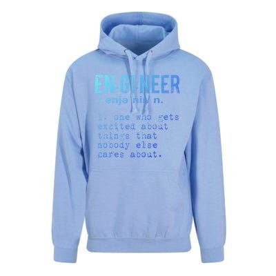 Funny Engineering Meaningful Gift Engineer Definition Gift Unisex Surf Hoodie