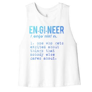 Funny Engineering Meaningful Gift Engineer Definition Gift Women's Racerback Cropped Tank