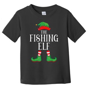 Fishing Elf Matching Group Xmas Funny Family Christmas Toddler T-Shirt