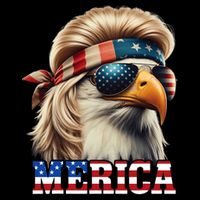 Funny Eagle Merica 4th July Blonde Wig Mullet Funny Man City Backpack