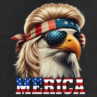 Funny Eagle Merica 4th July Blonde Wig Mullet Funny Man 11oz C Handle Ceramic Mug