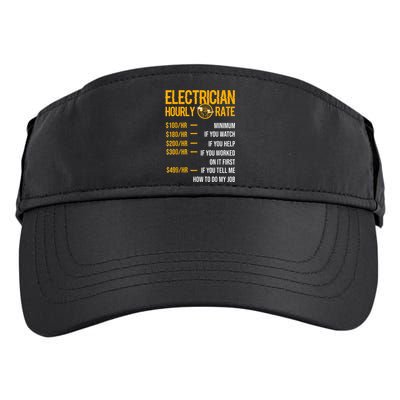 Funny Electrician Men Electrician Hourly Rate Electrician Adult Drive Performance Visor