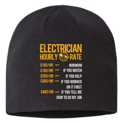 Funny Electrician Men Electrician Hourly Rate Electrician Sustainable Beanie