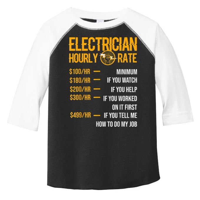 Funny Electrician Men Electrician Hourly Rate Electrician Toddler Fine Jersey T-Shirt