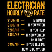 Funny Electrician Men Electrician Hourly Rate Electrician Zip Tote Bag