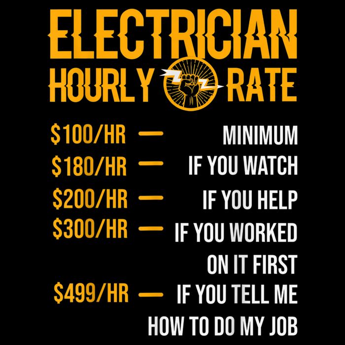Funny Electrician Men Electrician Hourly Rate Electrician Zip Tote Bag