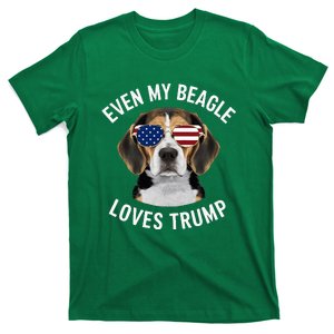 Funny Even My Beagle Loves Trump Political T-Shirt