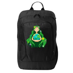 Flower Earth Mother Figure Cute City Backpack