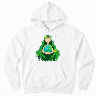 Flower Earth Mother Figure Cute Hoodie