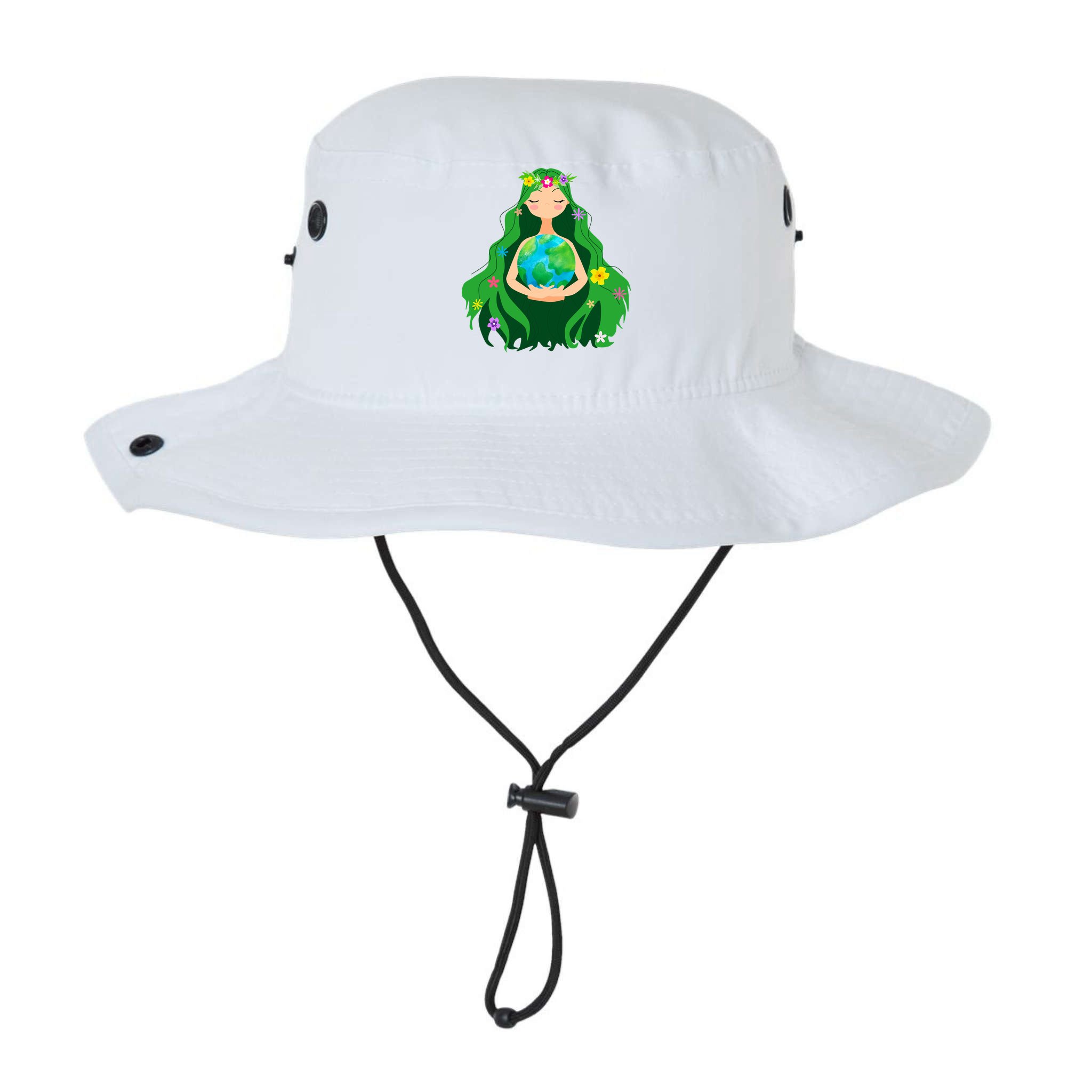 Flower Earth Mother Figure Cute Bucket Hat