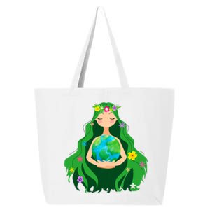 Flower Earth Mother Figure Cute 25L Jumbo Tote