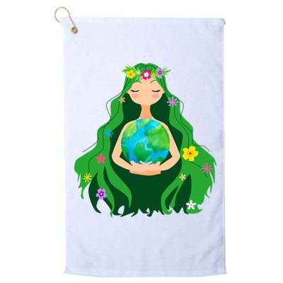 Flower Earth Mother Figure Cute Golf Towel