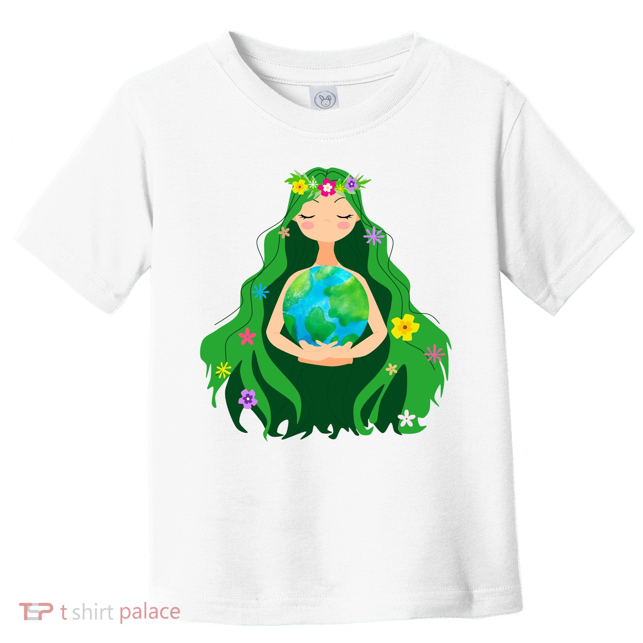 Flower Earth Mother Figure Cute Toddler T-Shirt
