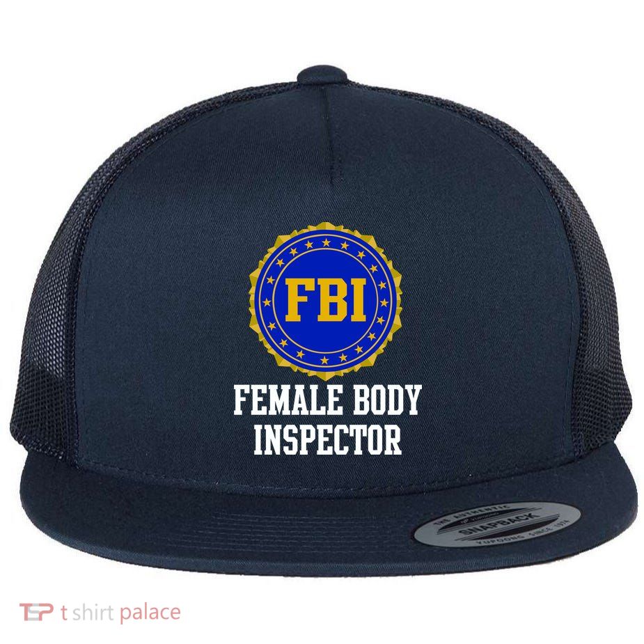 Female Body Inspector Flat Bill Trucker Hat