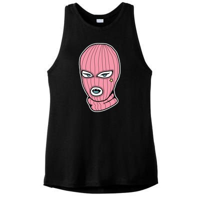 Female Pink Ski Ladies PosiCharge Tri-Blend Wicking Tank