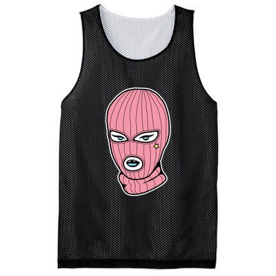 Female Pink Ski Mesh Reversible Basketball Jersey Tank