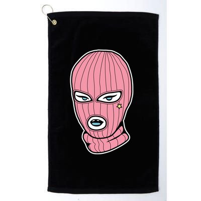 Female Pink Ski Golf Towel