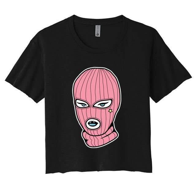 Female Pink Ski Crop Top