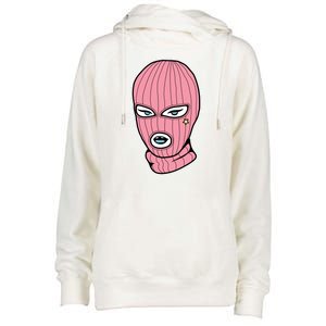 Female Pink Ski Womens Funnel Neck Pullover Hood