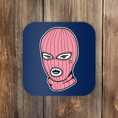 Female Pink Ski Coaster