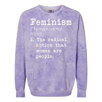 Feminism Definition Colorblast Crewneck Sweatshirt