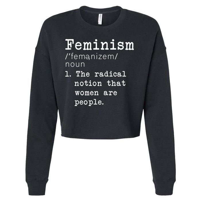 Feminism Definition Cropped Pullover Crew